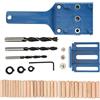 Joyzan Kit Guida Di Perforazione, Dima Fori A Tasca 6 8 10mm Guida per Spinatura Legno Angolo Lavorazione Falegnameria Posizionatore Oblici Clip Posizionamento Regolabile Foratura Puncher Locator Carpenteria