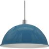 LEDSone Lampada da soffitto, a sospensione, da parete, vintage/industriale, facile da montare, a forma di cupola, con paralume in metallo E27, 60 W, per soggiorno, cucina, bar, hotel. (Blu)