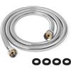 Dachiy 1.5m Flessibile Doccia in Acciaio Inox, Tubo Doccia da Anti Torsione, Universale, Argento