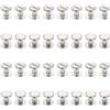 PATIKIL Viti Chicago, 50 Set M4x7mm Acciaio Al Carbonio Nichelato Vite Femmina Piatta Viti Chicago Phillips Viti A Bindaggio Per Cinture In Pelle Album Album Di Ritagli, Argento