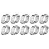 Tyenaza 10 Pezzi 5-7 mm Fascette per Tubo Flessibile a Doppia Orecchio, Fascetta Stringitubo in Acciaio Inox 304, Kit Assortimento di Clip per Tubi