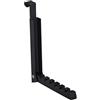 Relaxdays 2 ganci pieghevoli da appendere, appendiabiti per porta per 6 grucce ciascuna, in metallo e legno, ganci per piega della porta da 2 cm, colore nero