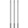 QUARKZMAN 3Pezzi Punta Cacciavite A Testa Torx T30 Attacco Esagonale 1/4 Lunghezza 150mm Punta Magnetizzata Senza Foro Anti-Manomissione A 6 Stellata Cacciavite Per Trapano Acciaio S2.
