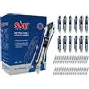 SALI Set di coltelli [12 pezzi] in alluminio per, coltello multiuso con manico in gomma, robusto taglierino per tappeti, 36 SK5, lame in acciaio al carbonio, 18 mm, in confezione regalo