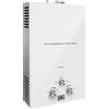 SHENGJINSH Scaldabagno a Gas GPL 18L, Scaldacqua a Gas GPL, Scaldacqua istantaneo, con Modalità Inverno ed Estate, Uscita Dell'acqua Calda 18 L/min (4.3 GPM), Caldaia a Gas da 36KW a senza Serbatoio(18L(bianco))