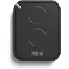 Générique NICE FLO2RE - Telecomando per cancelli e porte da garage, 2 canali 433,92 MHz, codice Rolling compatibile con ricevitori flox2r/floxi2r/ox2/ox4t/oxibd (nero)