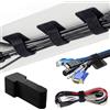 Generico 50 Pezzi Fascette Per Cavi Autoadesive Con Velcro, Organizer Per Cavi Da Scrivania, Gestione Dei Cavi Sotto Scrivania, Fermacavi Adesivi Riutilizzabili Per Ufficio, Home Office, Gaming, TV