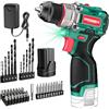 HYCHIKA BETTER TOOLS FOR BETTER LIFE HYCHIKA Set di avvitatore e trapano a batteria 16,8V, motore senza spazzole, 45Nm max, 23+1 coppie di coppia, 53 pezzi, 2 velocità, luce LED, batteria da 1500mAh, cacciavite elettrico senza fili