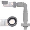 Dwitkul Sifone da 1 1/4 Pollici, Sifone Lavabo Bagno, Tubo Scarico Lavandino Sostituibile per Bagno/Cucina, Sifone Salvaspazio Lavabo Bagno con Chiusura Ermetica. (Grigio)