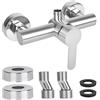 YYTECH Rubinetto da doccia monocomando, miscelatore per doccia, montaggio a parete, per bagno, in acciaio inox 304, G ½ uscita acqua verso l'alto
