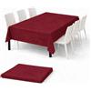 Linea Macarena Tovaglia Monouso 150x240cm in TNT Effetto Tessuto - Impermeabile e Antistrappo - Contatto Alimentare - Ideale per Feste Compleanni e Buffet - Made in Italy - 1 Pezzo in Blister - Colore (Bordeaux)