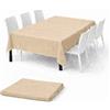 Linea Macarena Tovaglia Monouso 150x240cm in TNT Effetto Tessuto - Impermeabile e Antistrappo - Contatto Alimentare - Ideale per Feste Compleanni e Buffet - Made in Italy - 1 Pezzo in Blister - Colore (Beige)
