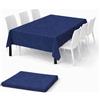 Linea Macarena Tovaglia Monouso 150x240cm in TNT Effetto Tessuto - Impermeabile e Antistrappo - Contatto Alimentare - Ideale per Feste Compleanni e Buffet - Made in Italy - 1 Pezzo in Blister - Colore (Blu)