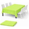 Linea Macarena Tovaglia Monouso 150x240cm in TNT Effetto Tessuto - Impermeabile e Antistrappo - Contatto Alimentare - Ideale per Feste Compleanni e Buffet - Made in Italy - 1 Pezzo in Blister - Colore (Verde Kiwi)