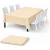 Linea Macarena Tovaglia Monouso 150x240cm in TNT Effetto Tessuto - Impermeabile e Antistrappo - Contatto Alimentare - Ideale per Feste Compleanni e Buffet - Made in Italy - 1 Pezzo in Blister - Colore (Sabbia)