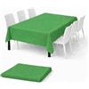 Linea Macarena Tovaglia Monouso 150x240cm in TNT Effetto Tessuto - Impermeabile e Antistrappo - Contatto Alimentare - Ideale per Feste Compleanni e Buffet - Made in Italy - 1 Pezzo in Blister - Colore (Verde)