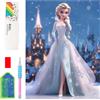 LAISU Diamond Painting per adulti, adolescenti principianti e bambini a partire dai 6 anni, Frozen Eisa Principessa 5D, 30 x 40 cm, grande set fai da te per ragazze