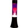 I-TOTAL® Lampada Lava Flared Colorata - Effetto Bolle Ipnotico, Design Retrò, Cera Fluida, Luce Rilassante, Lampada Decorativa per Casa e Ufficio (Base Nera Liquido Viola Cera Rosa)