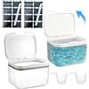 DBAATTZ Contenitore Detersivo Polvere, Set di 2 2,8L Dispenser Detersivo Lavatrice, Contenitore per Detersivis in Plastica PET, Contenitores per Detersivi con Coperchio, per Cialde per Bucato