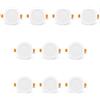 A2ZWORLD 10 Pezzi Faretto Led da Incasso CCT 12W 1250lm, D145X30mm, Foro 120mm, 3 Colori 3000K 4200K 6500K Angolo 120° IP20