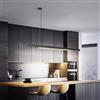 TEKHOME Lampadario LED Lineare Moderno 42W, Sospensione Minimal per Ufficio e Tavolo, Luce Regolabile 3000K-4000K-6500K, Design Slim, Bianco - A70-N3C