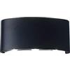 CLICLED Applique Led Interno Esterno 18W Luce Fredda Lampada Parete Nera Ovale FD-17