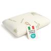 BCSHOP Cuscino Memory Foam Cervicale con Federa Aloe Vera - Guanciale Letto Ortopedico alto 15 cm - Cuscino Anatomico per Dormire Made in Italy Antibatterico Certificato Oeko Tex