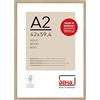 DEHA Design cornice per foto, 42 x 59,4 cm (A2), legno, Rovere, cornice per posterper appenderein formato verticale e orizzontale, vetro sintetico, Fontana