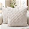 Softalker Set di 2 federe piccole 30 x 30 cm, colore beige bohémien, per il soggiorno, la camera da letto, l'inverno, la cameretta dei bambini, il divano