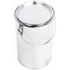 BenBow Secchiello in ferro bianco da 4 x 5 l con coperchio a incastro, ermetico, opaco, vuoto, rotondo, contenitore con manico in metallo
