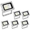 Tashace Faretto LED DC 12V-24V 10W Luci di Sicurezza Lampada da Parete 6500K Faretto IP65 Impermeabile for Esterni Garage Giardino Cortile Faretti Luce Diurna(6 Packs)