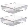 TUKA-i-AKUT 2X 1,7L Cassetti Sotto Scrivania, 21x18x5,4cmcm Autoadesivo Nascosta Cassetto Sottostruttura per Scrivania/Mobile/Libreria/Mobile da Cucina ecc. 2 Unità Glassato Traslucido TKD8608