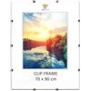 MG Design Cornice con clip, 70 x 90 cm, in vetro acrilico infrangibile, facile da appendere, per poster, foto e certificati