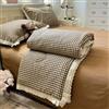 Odot Trapunta Piumino Estivo Reversibile, 4,5 Tog Cotone Trapuntino Copriletto Leggera Primaverile Coperta Trapuntatura Morbido per Letto Matrimoniale (Scozzese marrone,150 * 200cm)