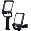 Aigostar Faretti LED da Esterno Solari 50W, 6500K Luce Solare Esterno con Sensore di Movimento PIR e 3 Modalità, IP65, Lampione Solare a LED da Parete per Giardino Terrazza Garage Vialetto, Pack da 2