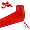 YYCRAFT Rotolo di nastro di raso largo 15,2 cm per inaugurazioni, cerimonie di taglio, matrimoni, compleanni, feste, decorazioni, regali artigianali (18,8 m, rosso)