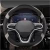 HIIAW Coprivolante Per Auto A Forma Di D Per Teramont Per T-cross 2017-2024 Copri Volante Auto(Style5)