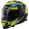 LS2, Casco Moto Integrale STORM II TRACKER Gloss Black H-V Yellow, L