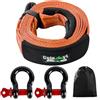 Dwitkul Fune di Traino 8 Tonnellate, Fune di Traino Alta Resistenza per Auto, 5m Cavo di Traino Heavy Duty con 2 Ganci Rinforzati, Borsa da Trasporto, Fune di Recupero per Emergenze Off-Road