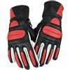 EURO STARS Guanti da moto e tempo libero, in pelle di agnello, rosso, guanti professionali per guida, ciclismo, campeggio, attività all'aperto (4XL, rosso)