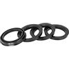 X AUTOHAUX 4pcs plastica 73.1mm a 56.1mm mozzo auto anelli centrici nero