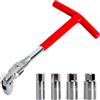 SLIAXINT Set di Chiavi per Candela, Chiave Candele 14mm 16mm 18mm 21mm, Set di Chiavi per Candele con Impugnatura Universale a T per Auto e Moto
