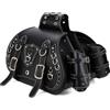 QJBOMTO Borse laterali per moto, in pelle ad alta densità, con portabicchieri, impermeabili, laterali, borsa per attrezzi da moto, universali, 1 paio, L (nero7)