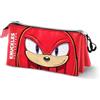 Sonic The Hedgehog - SEGA Knuckles Sight-Astuccio Triplo, Rosso, 23 x 11 cm