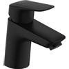 hansgrohe Logis - Rubinetto per lavabo con push-open, Miscelatore lavabo risparmio idrico (EcoSmart) con altezza bocca 67 mm, nero opaco, 71077670