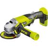 Ryobi R18AG-0 Smerigliatrice Angolare a Batteria 18V ONE+, con Doppio Interruttore di Sicurezza, Carter Regolabile, Batteria Non Inclusa, Diametro Disco 115mm