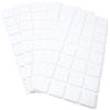 Adsamm® / 160 x feltrini autoadesivi/Bianco / 25x25 mm/Quadrato/piedini per mobili in feltro da 3.5 mm di spessore/pad protettivi per arredi