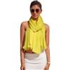 Prettystern Donna Uomo XXL Oversize Pura Seta Foulard Scialle Sciarpa Elegante Sarong Pareo Cerimonia Festa Stola Estiva 180/110 cm A14 giallo limone