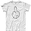 3styler T-Shirt Uomo Mouse Mano Dito f**k Terzo Dito Topo - Cartoons Shirt - Linea Classic - 100% Cotone 185 gr/mq (L, Bianco)