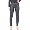 malito more than fashion Malito 1031 - Pantaloni chino da donna, eleganti e elasticizzati, effetto pelle, taglie S-XXL), Nero , S